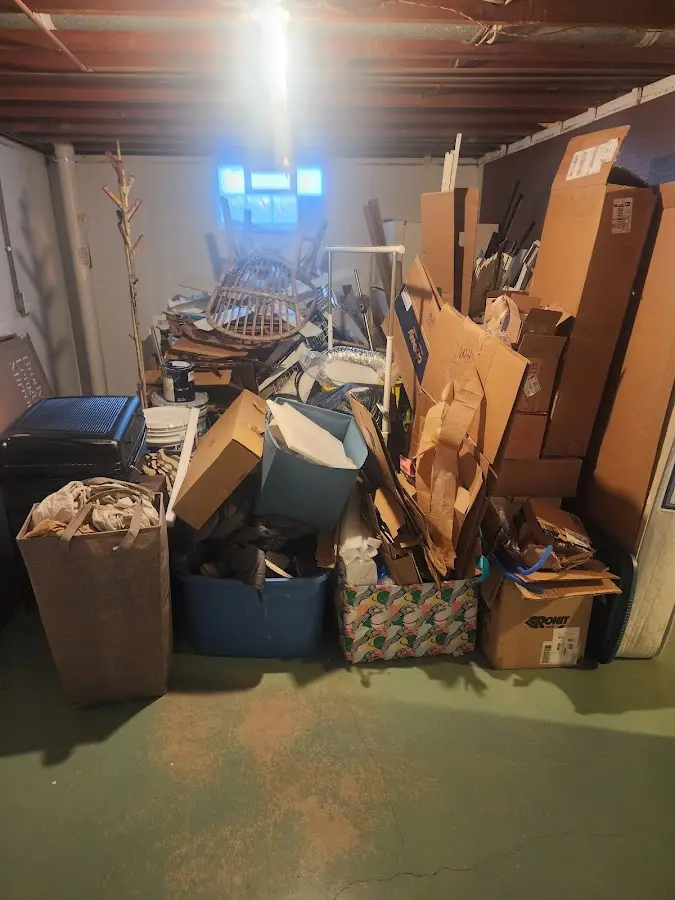 Roll-off dumpster container at job site for Yard Waste Dumpster Rental in Sandy Springs